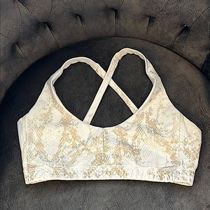 Carbon 38 Metallic Snakeskin Sports Bra